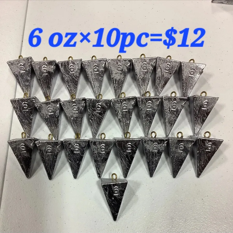6oz Fishing Weights - 10 pieces for $12 thumbnail