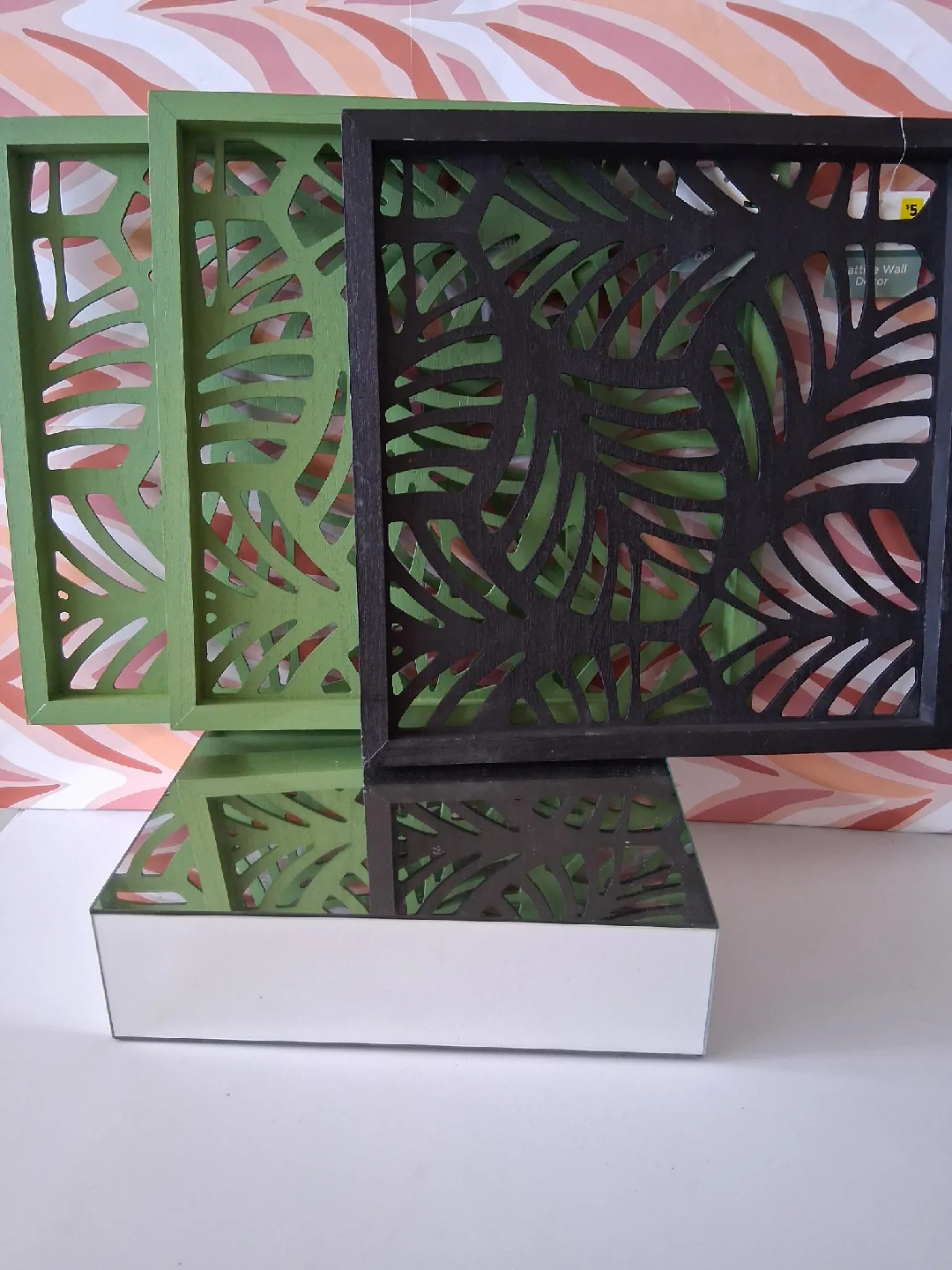 Trueliving Lattice Wall Decor - Black thumbnail