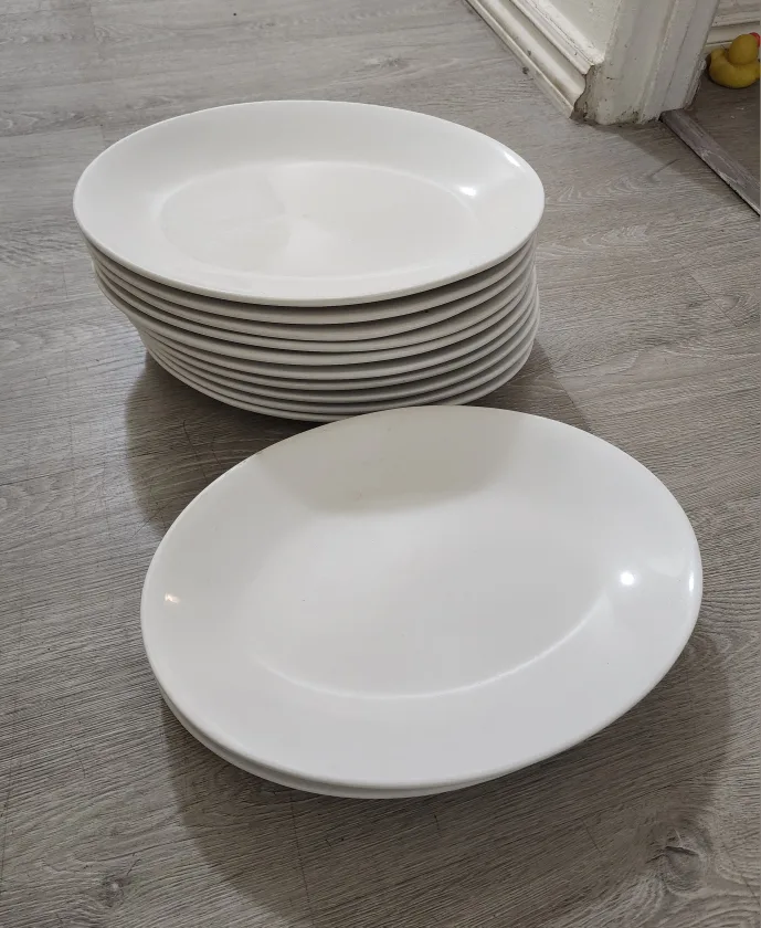 White Dinner Plates 13 Pcs image indicator(7)