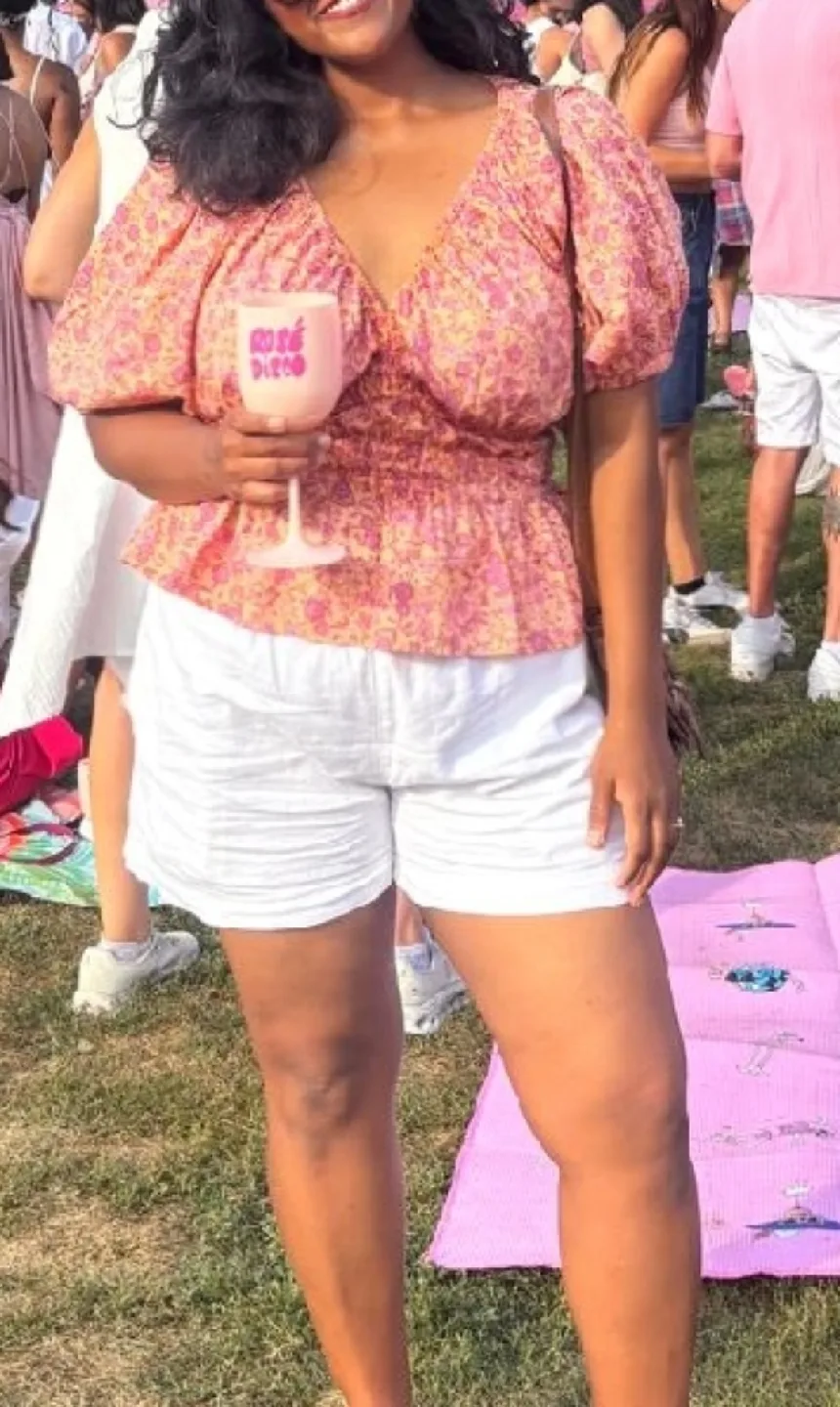 Old Navy Floral Blouse - Size Large image indicator(4)