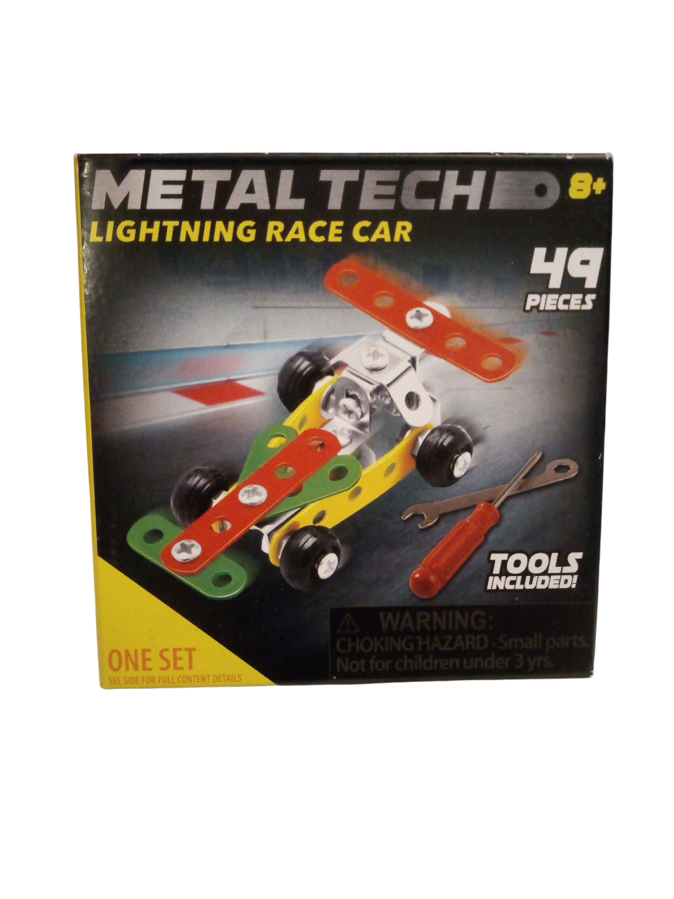 Metal Tech Lightning Race Car - 49 Pieces