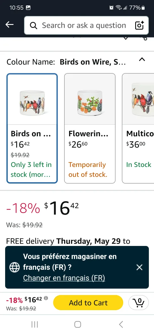 W. Russell Bird Design Planter 6" tall, 6" wide image indicator(8)