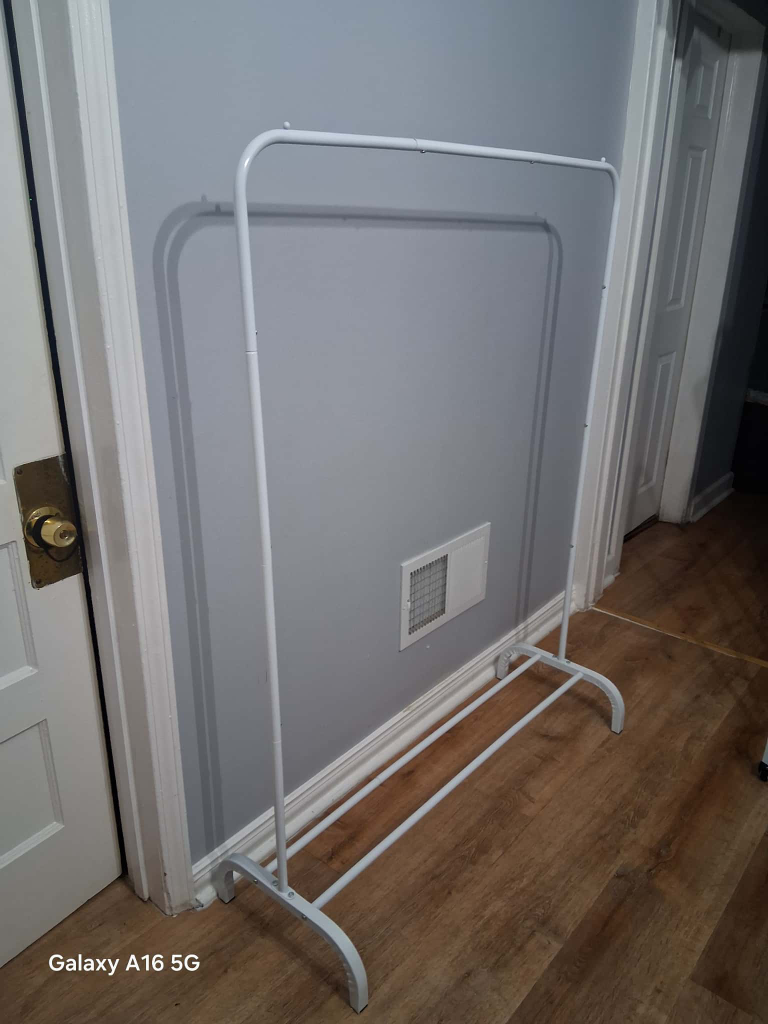 White Metal Clothing Rack - 59" Tall - photo 2