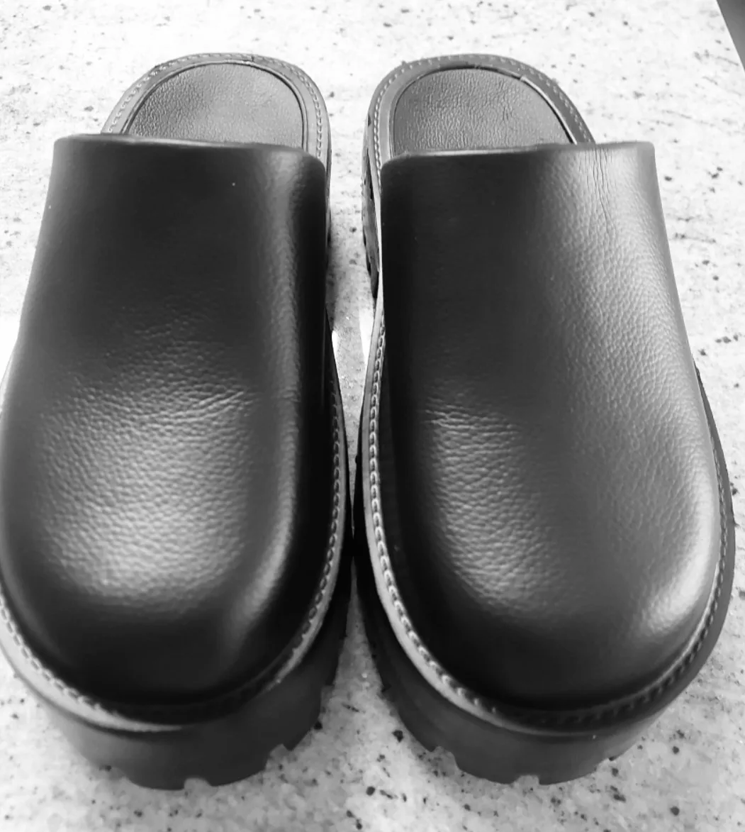 Black Platform Clogs - Size 10 thumbnail