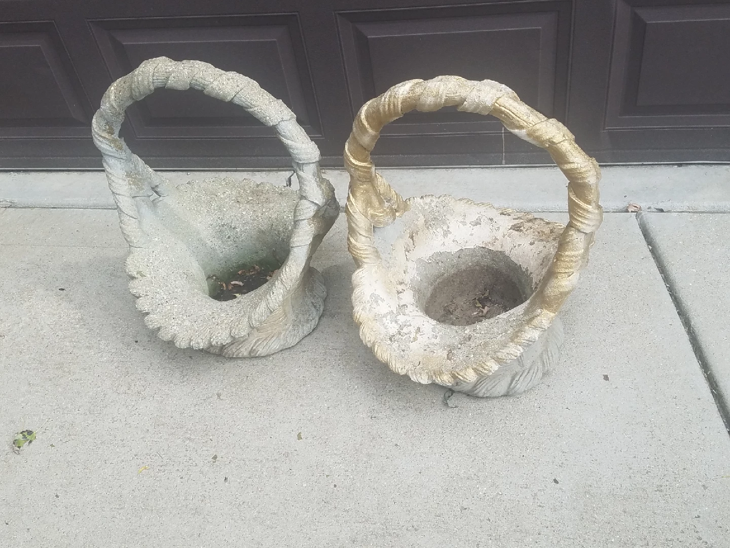 Concrete Basket Planter Set - photo 2
