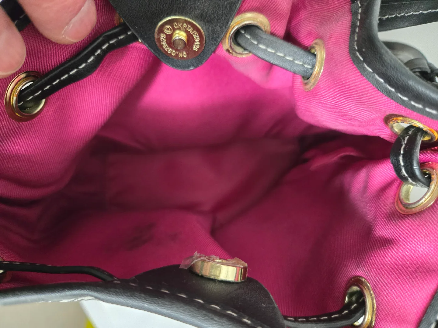 Dooney & Bourke Black/White Woven Bucket Bag image indicator(2)