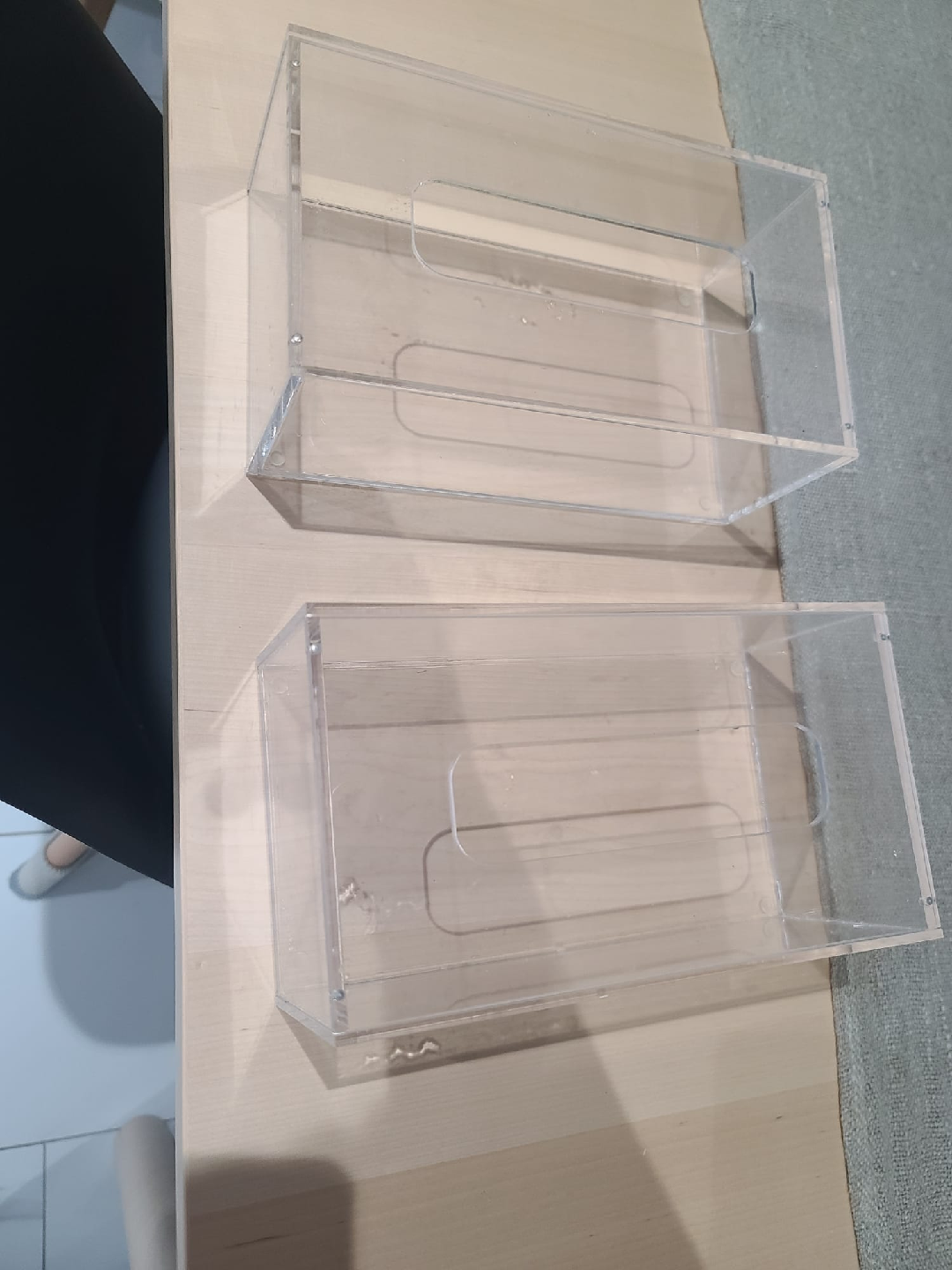 Two Clear Acrylic Tissue Box Covers - photo 3