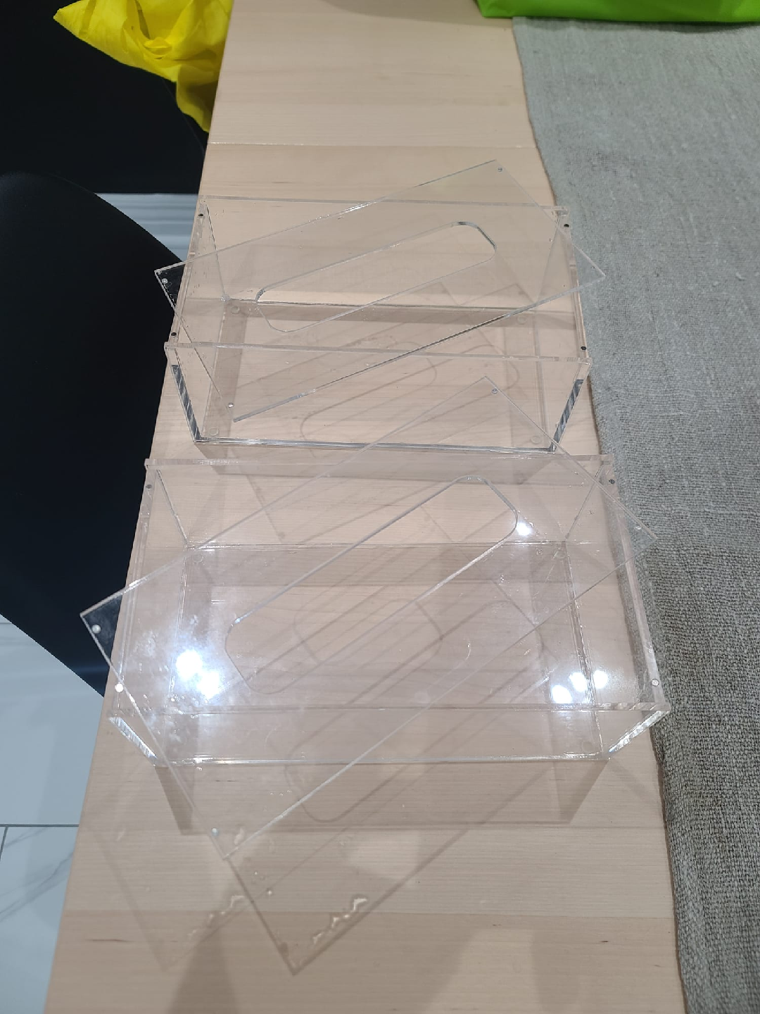 Two Clear Acrylic Tissue Box Covers - photo 4