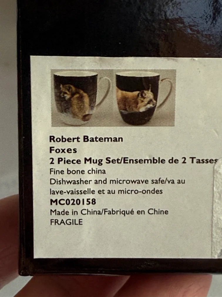 Robert Bateman Foxes 2-Piece Mug Set - Fine Bone China image indicator(3)