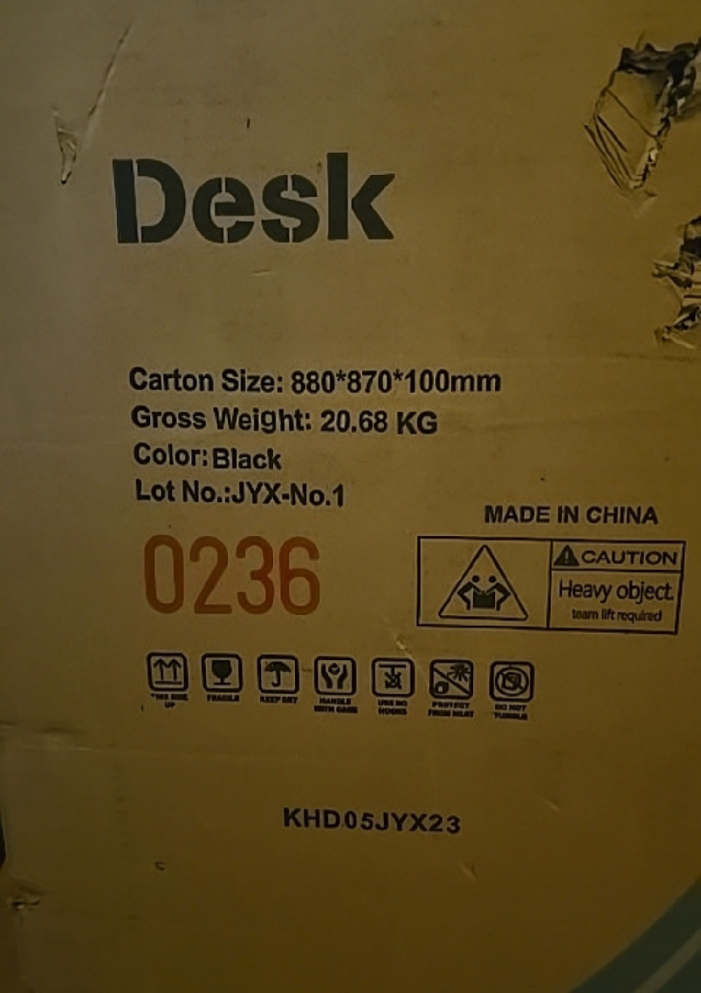 New Black Corner Desk (880x870x100mm)
