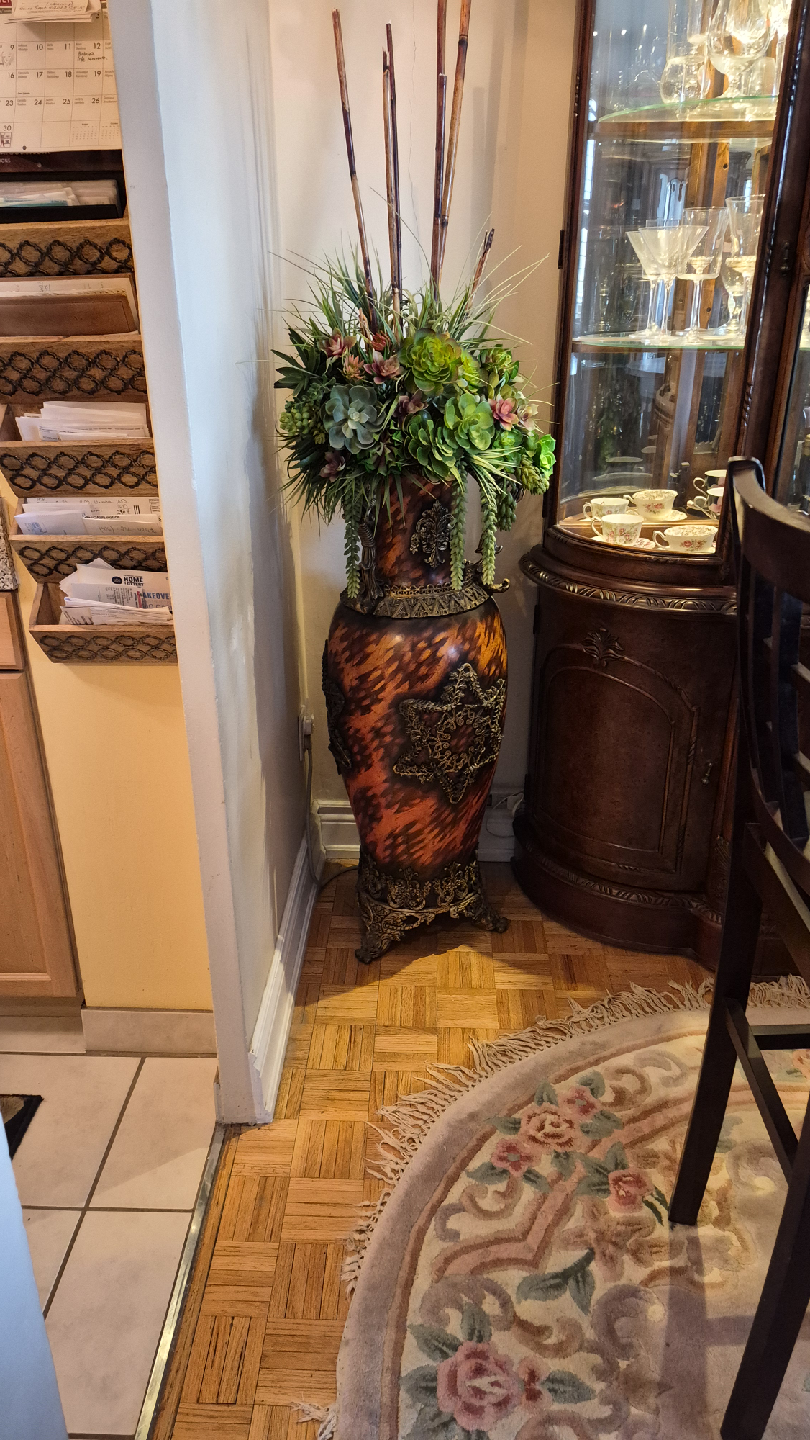 Decorative Vase with Artificial Succulents
