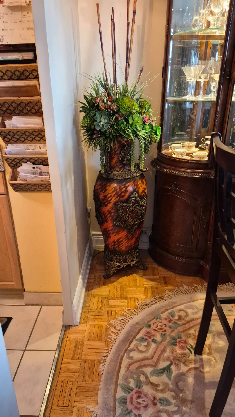 Decorative Vase with Artificial Succulents thumbnail