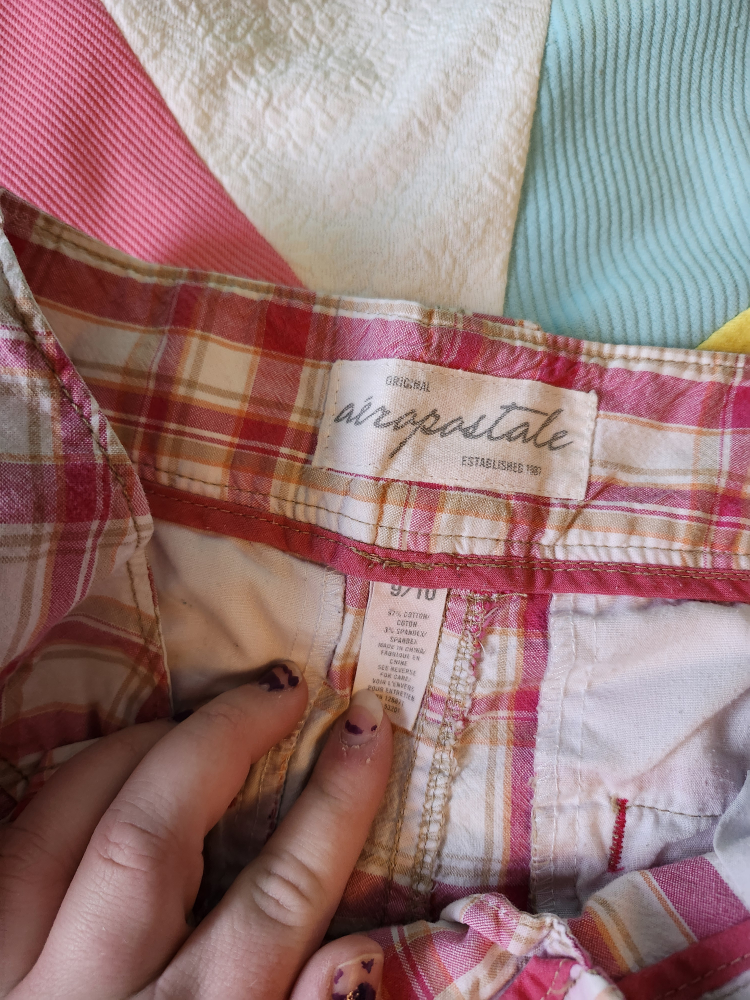 Aeropostale pink and white plaid board shorts - photo 5