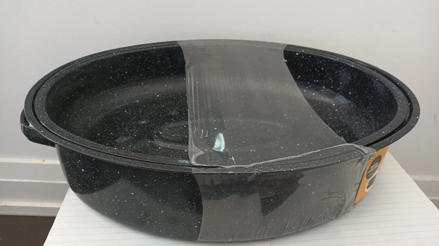 New Graniteware Roasting Pan with Lid image indicator(3)