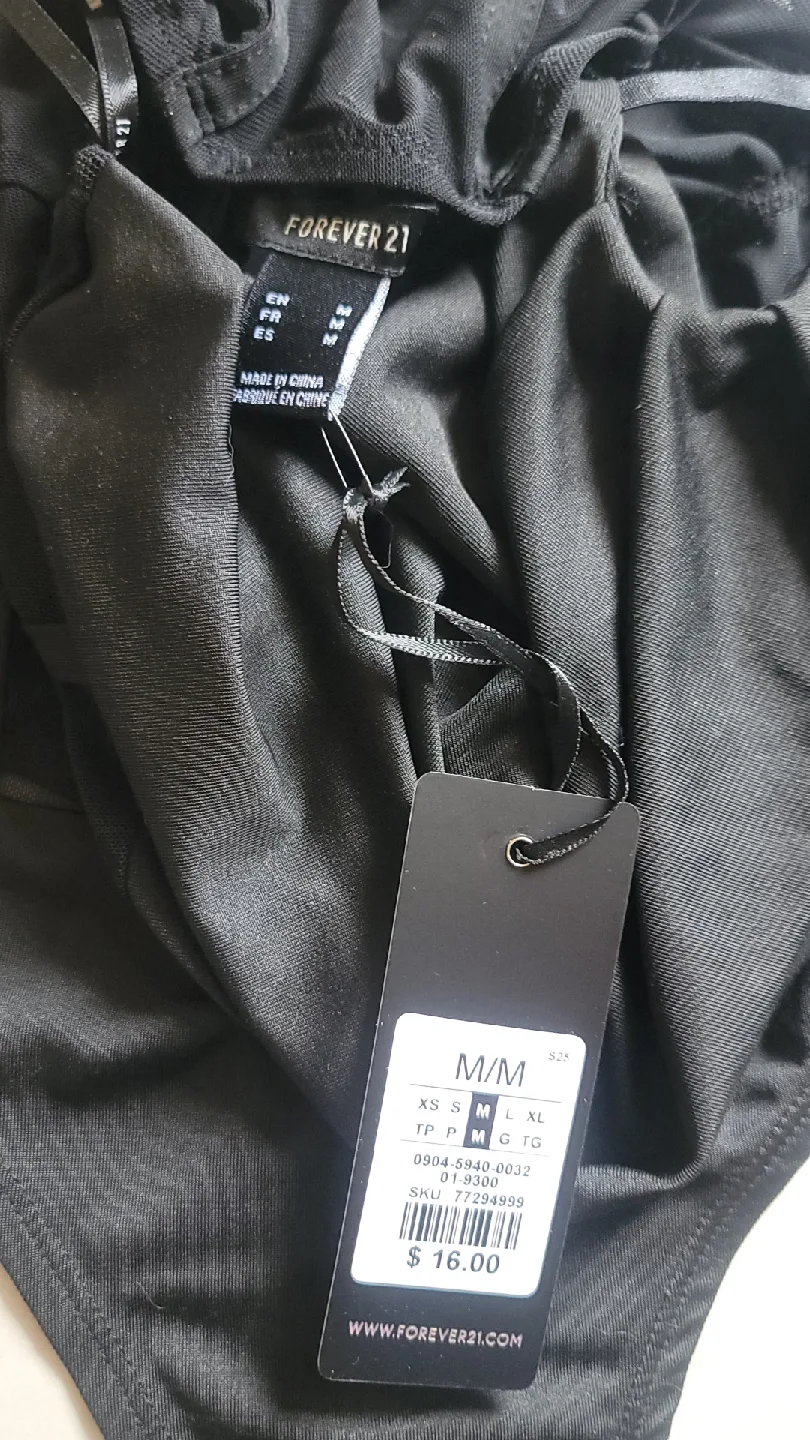 Forever 21 Black Bodysuit - Size M - New image indicator(2)