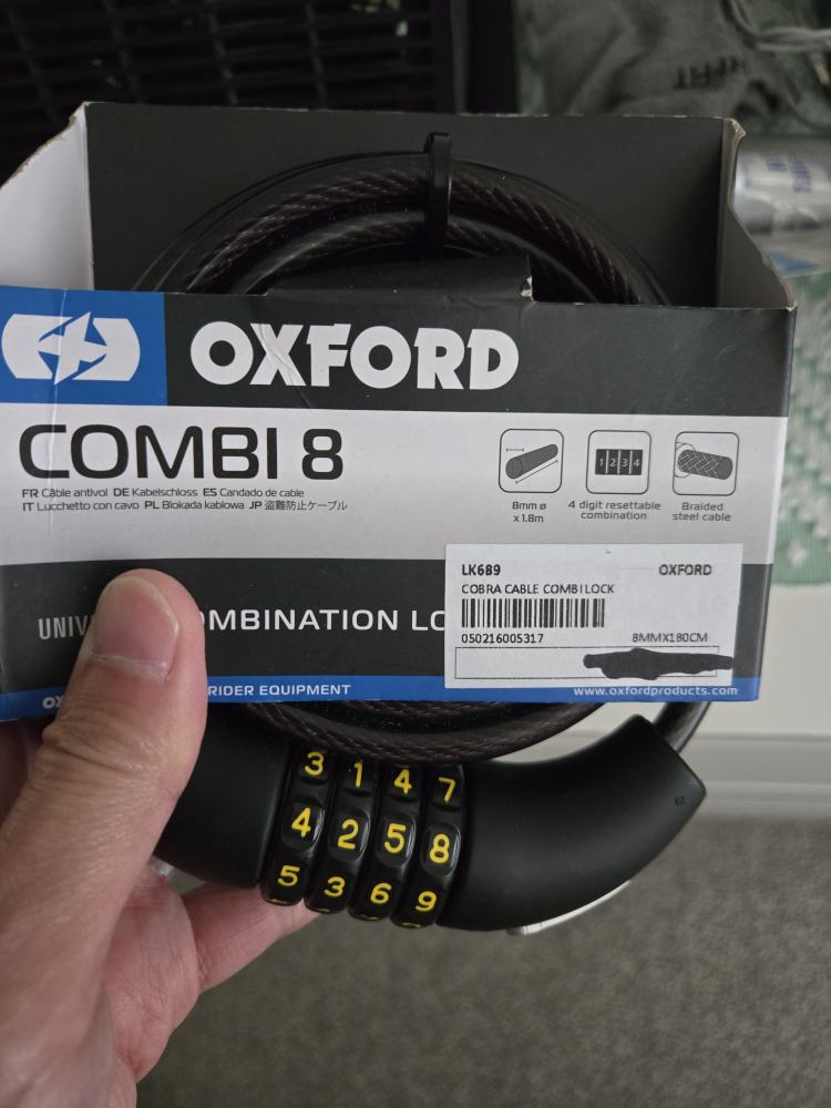 Oxford bike lock with combination key - photo 2