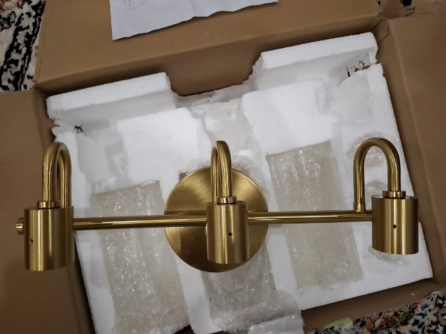 Gold Bathroom Vanity Light Fixture - 3 Light image indicator(2)