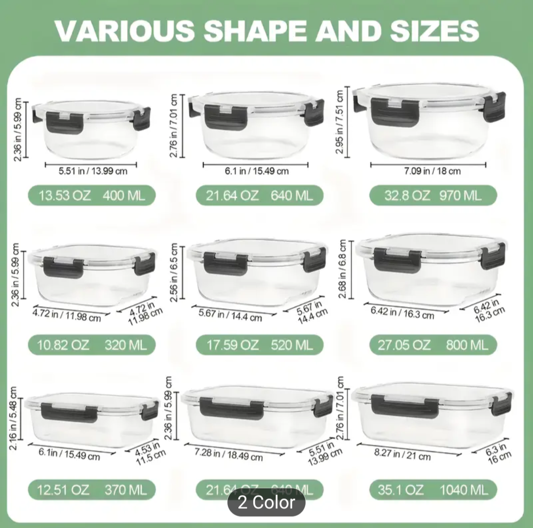 brand new 12 pack glass food storage containers awt - photo 2