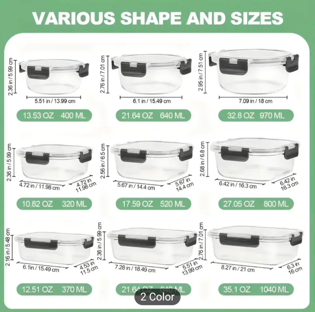 brand new 12 pack glass food storage containers awt image indicator(2)