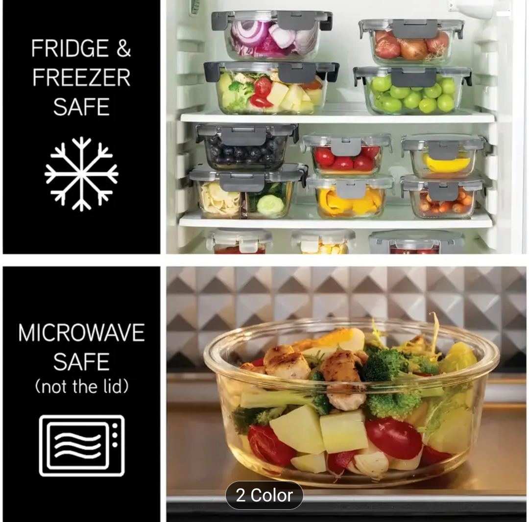 brand new 12 pack glass food storage containers awt - photo 4