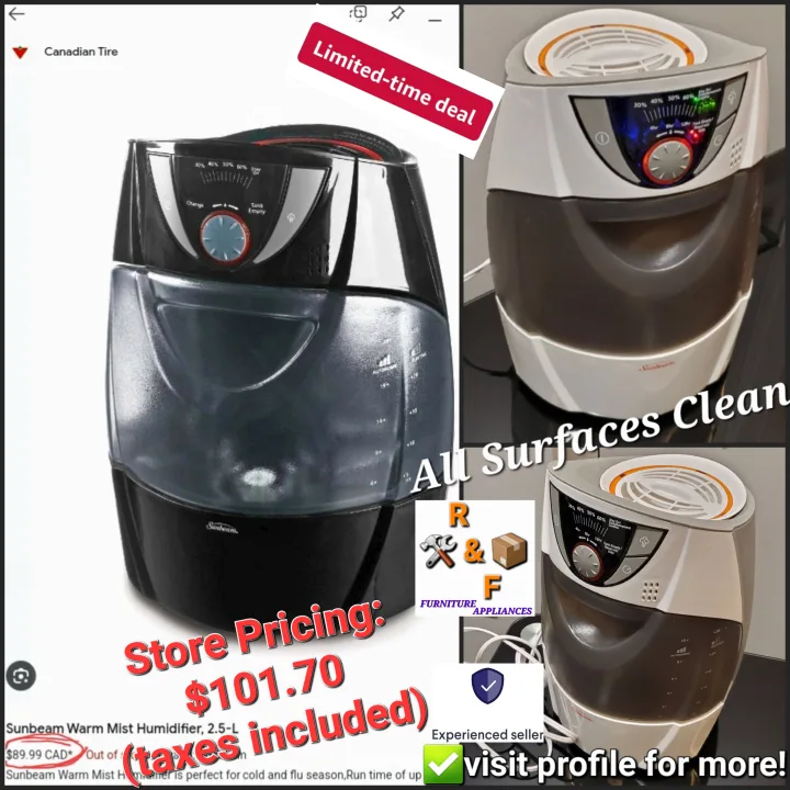➡️Sunbeam Warm Mist Humidifier 2.5L thumbnail
