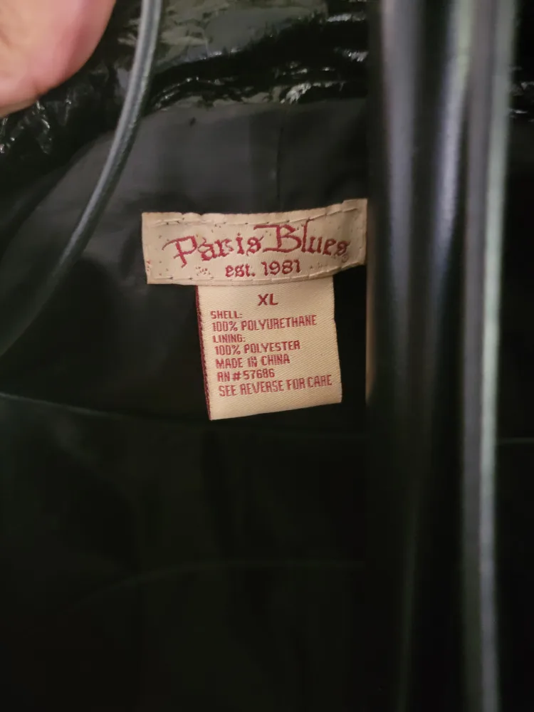 Black Faux Patent Leather Moto Jacket image indicator(6)