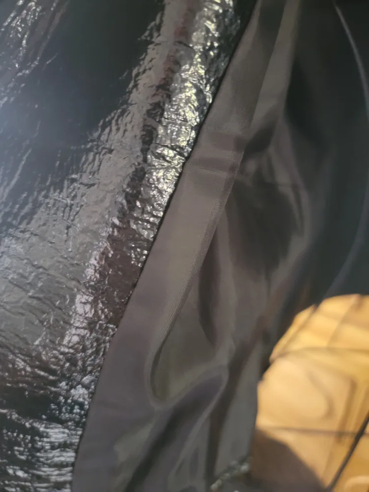 Black Faux Patent Leather Moto Jacket image indicator(7)