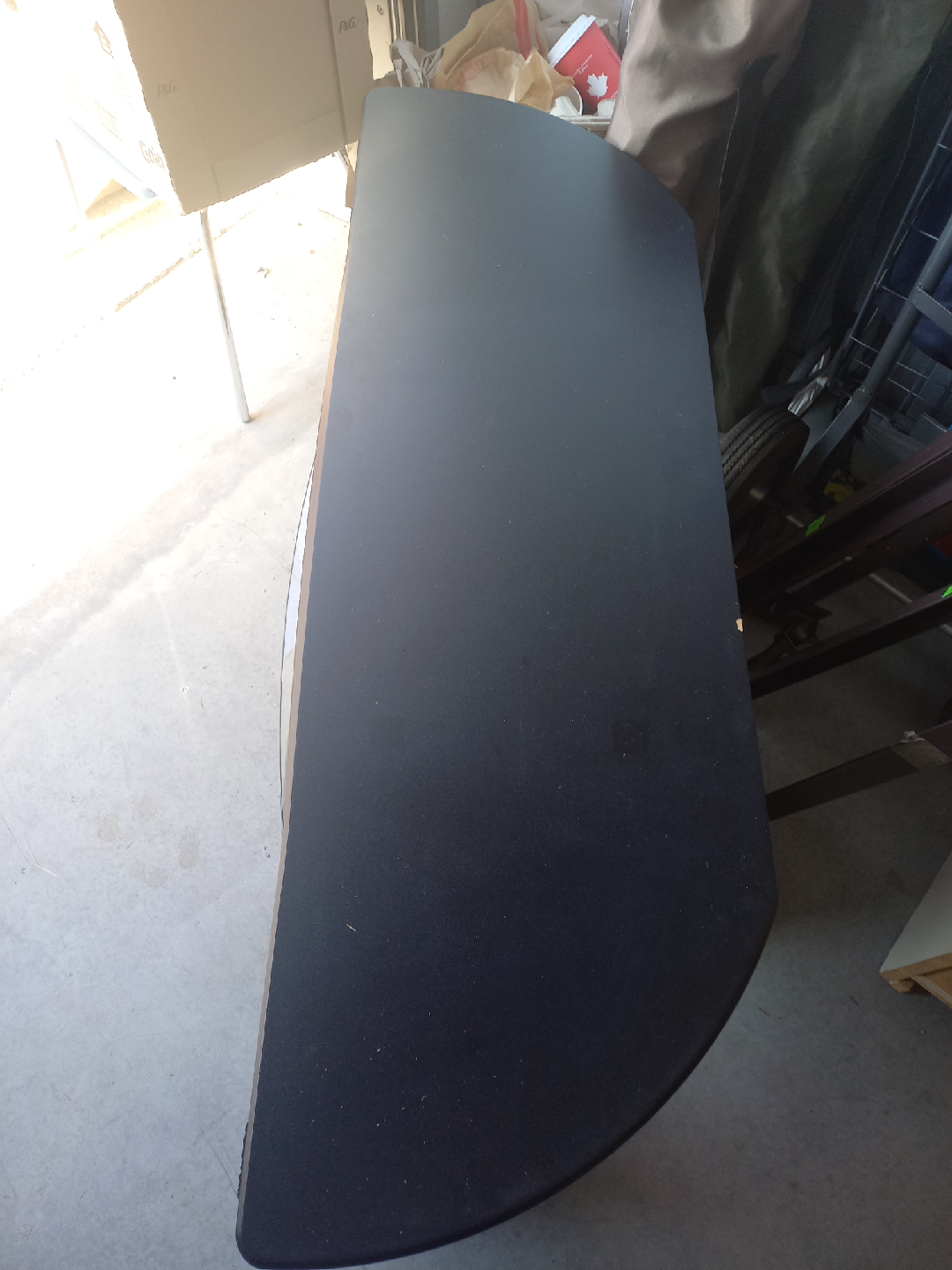 Black TV Stand with Glass Shelves - photo 5
