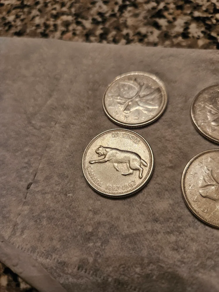 Canadian 25 Cent Coins - 1967 Centennial image indicator(3)