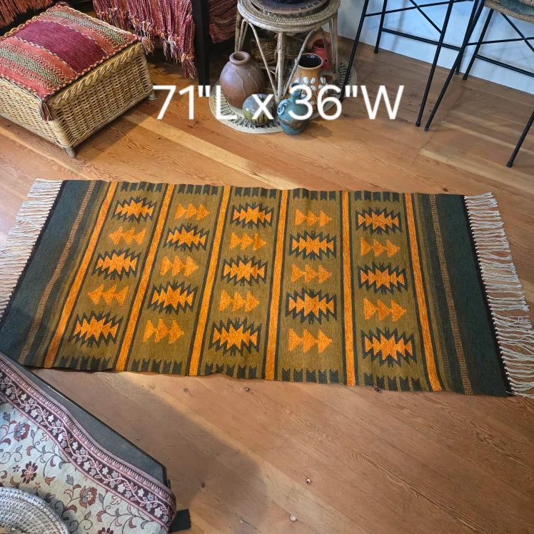 Hand Woven Kilim Rug - 71" x 36" thumbnail