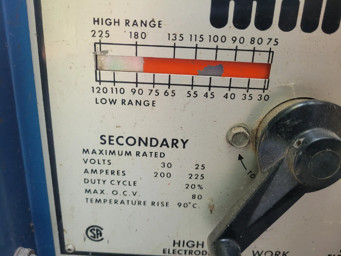 Miller M-225 A.C. Arc Welder image indicator(7)