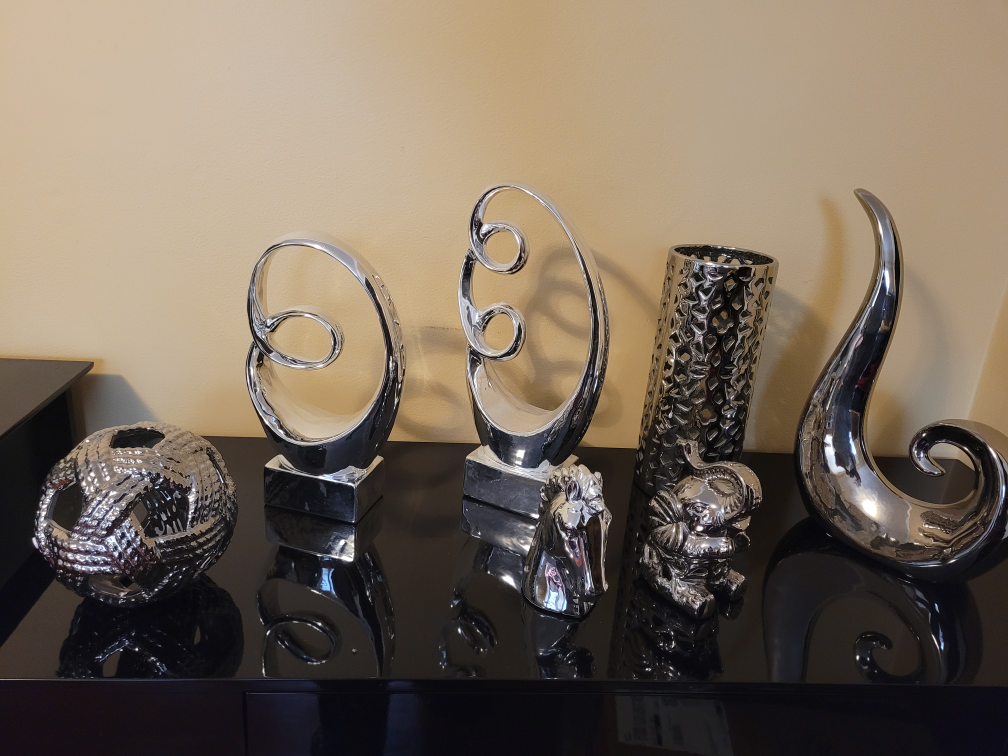 Decorative Vase  &  other items . Silver