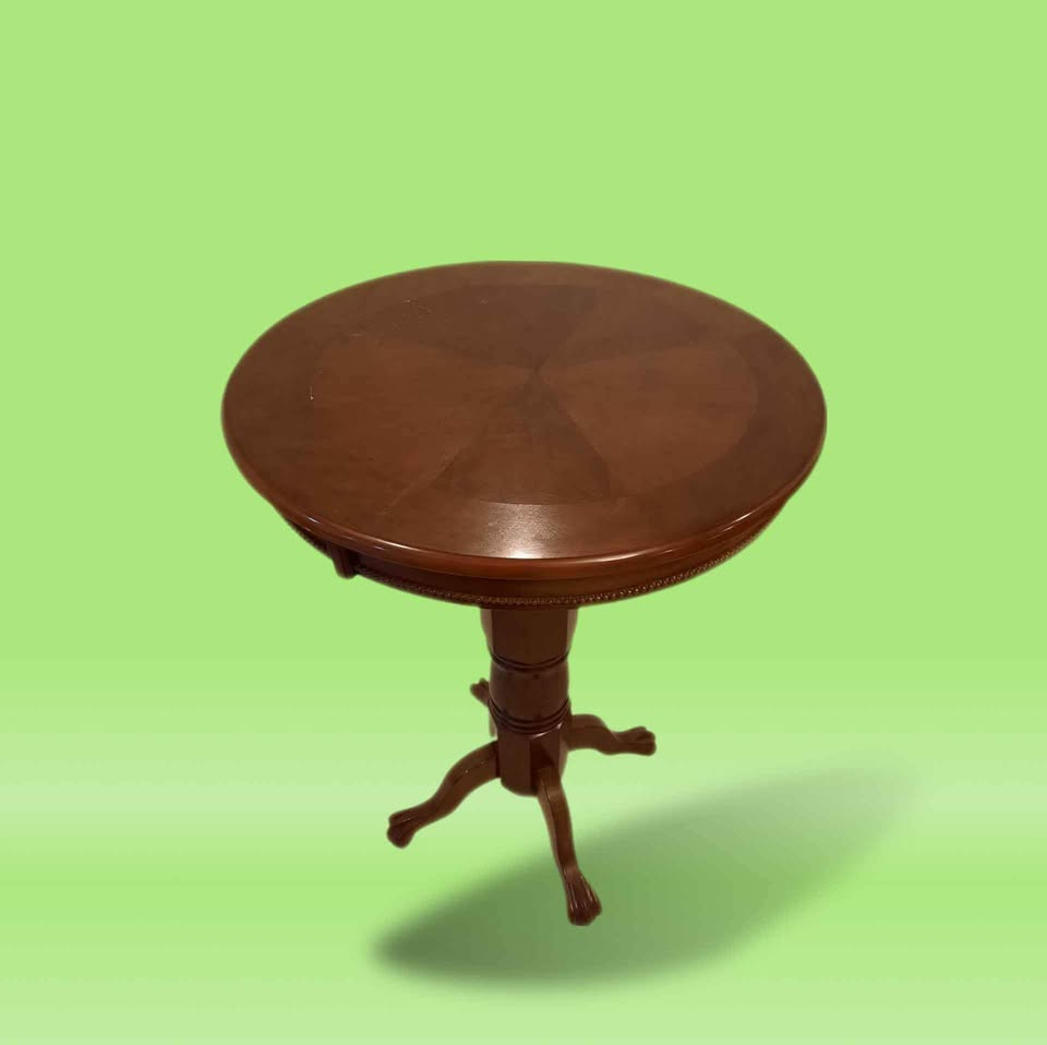 Round Wooden Pub Pedestal Table - 43" Height - photo 2
