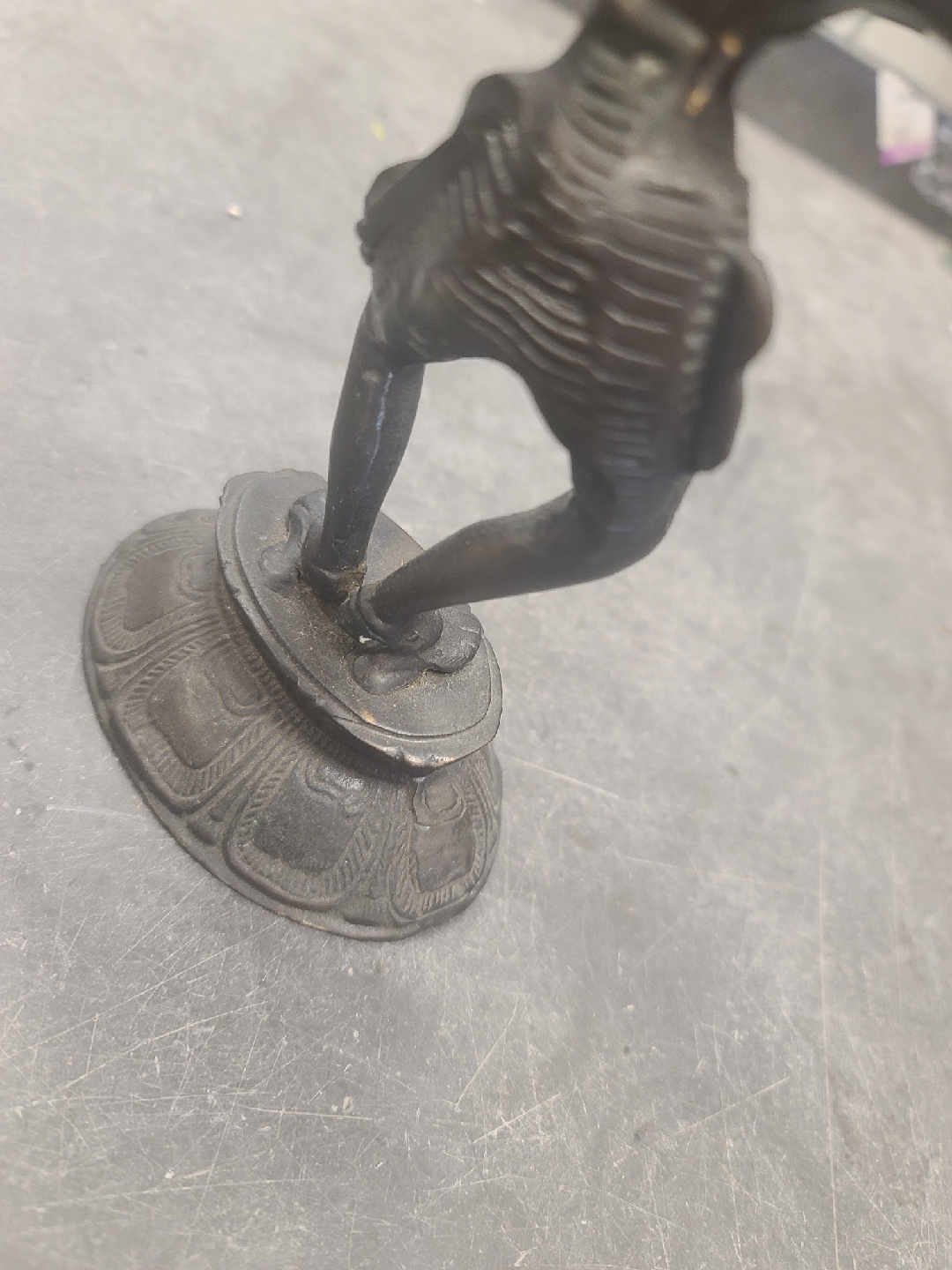 Bronze Figurine of Dancer with Bird