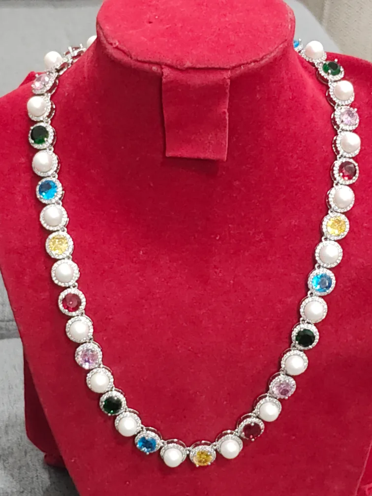 Pearl & Multi-Gemstone Necklace thumbnail