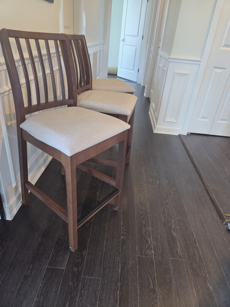 Ikea - Set of 3 Brown Wooden Bar Stools - photo 3