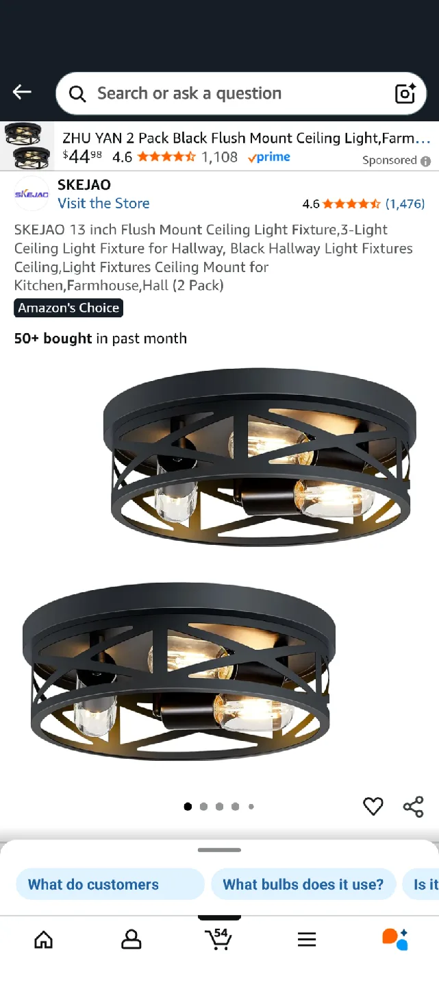 SKEJAO 13-inch Flush Mount Ceiling Light thumbnail