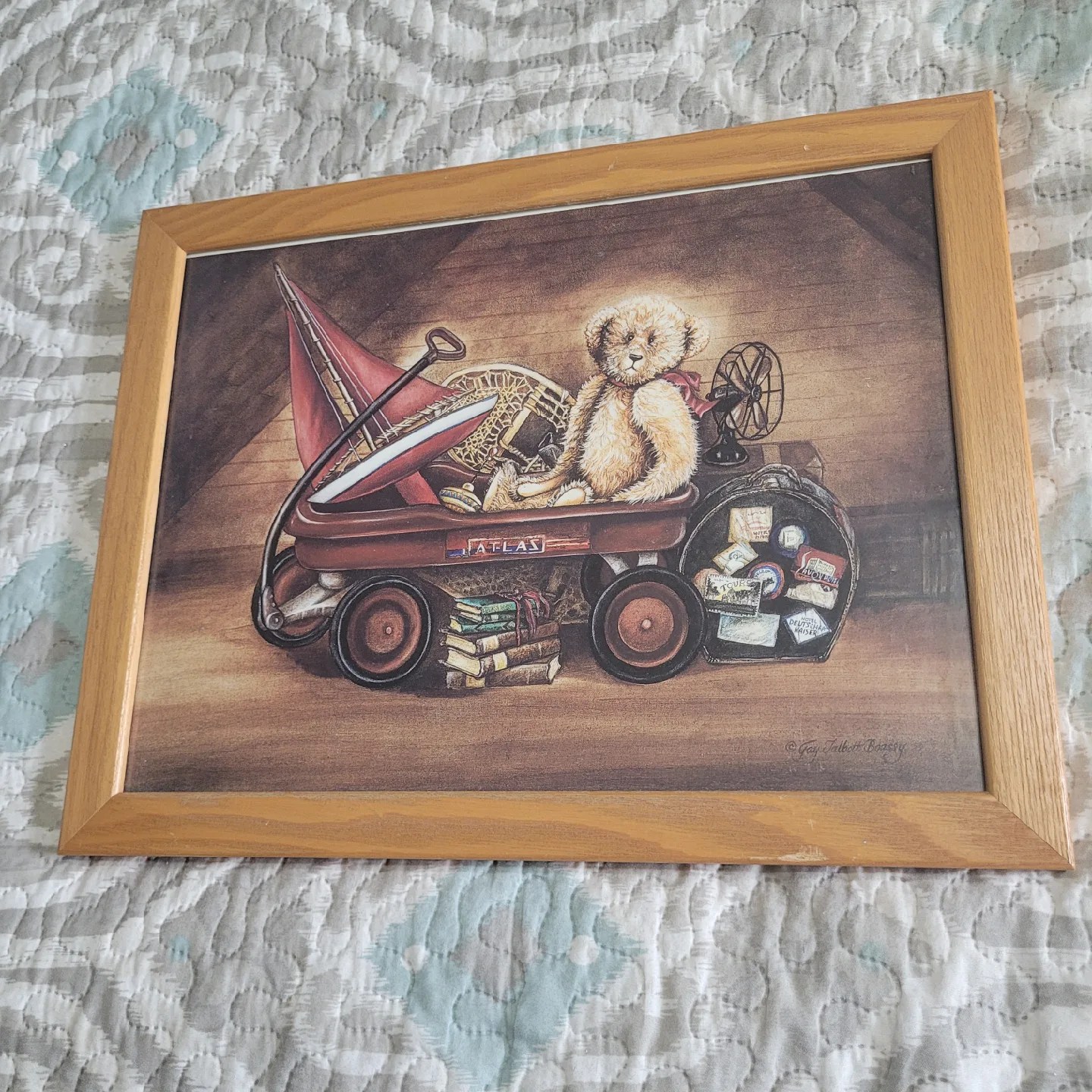 Bear with His Toys Waiting In The Attic Painting By... thumbnail