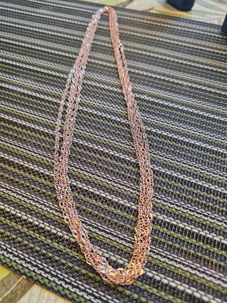 Rose Gold Plated Necklace Italy 925 thumbnail