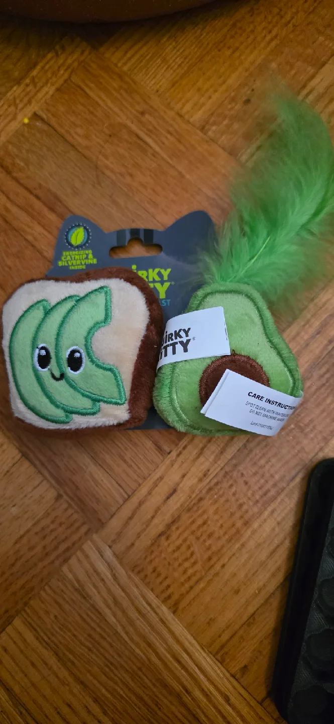 Cosmic Pet Quirky Kitty Avocado Toast 2PK Cat Toys thumbnail