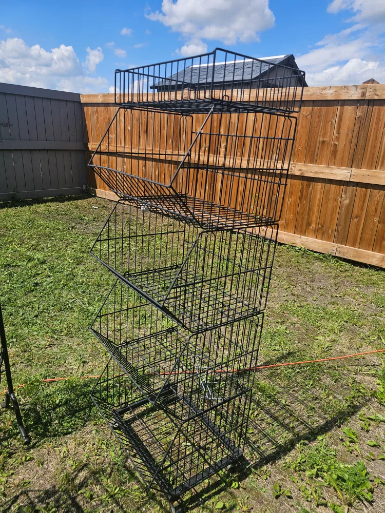 Black Metal Wire Basket Stand image indicator(3)