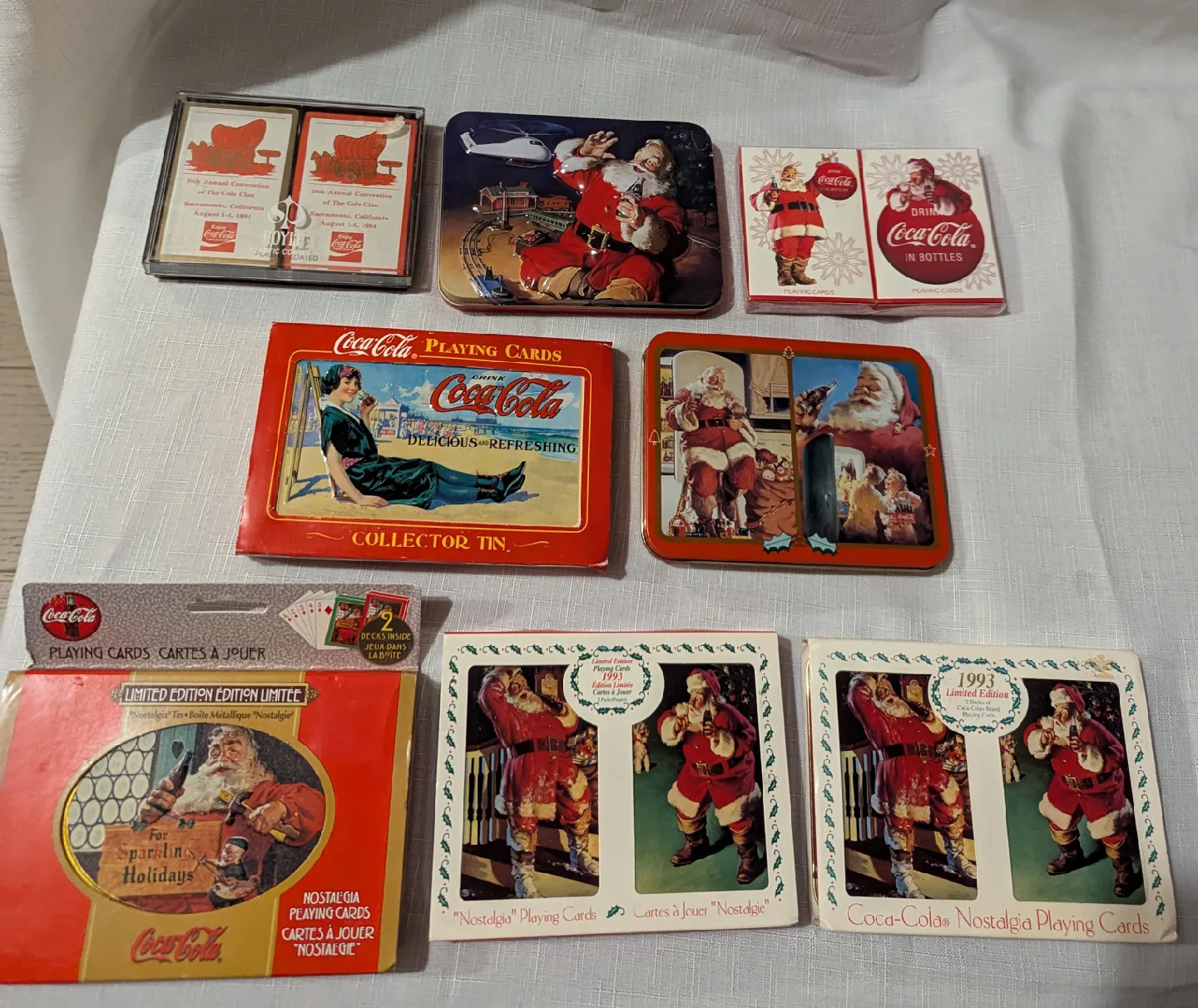 Coca Cola Double Decks of Playing Cards in tins thumbnail