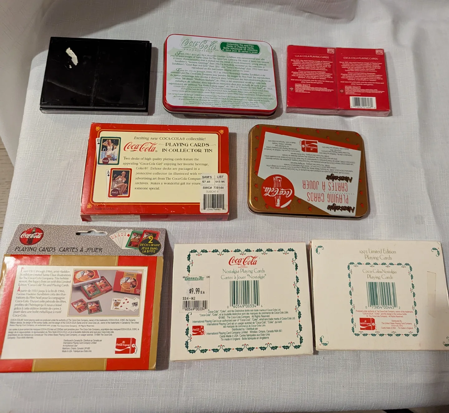 Coca Cola Double Decks of Playing Cards in tins image indicator(2)