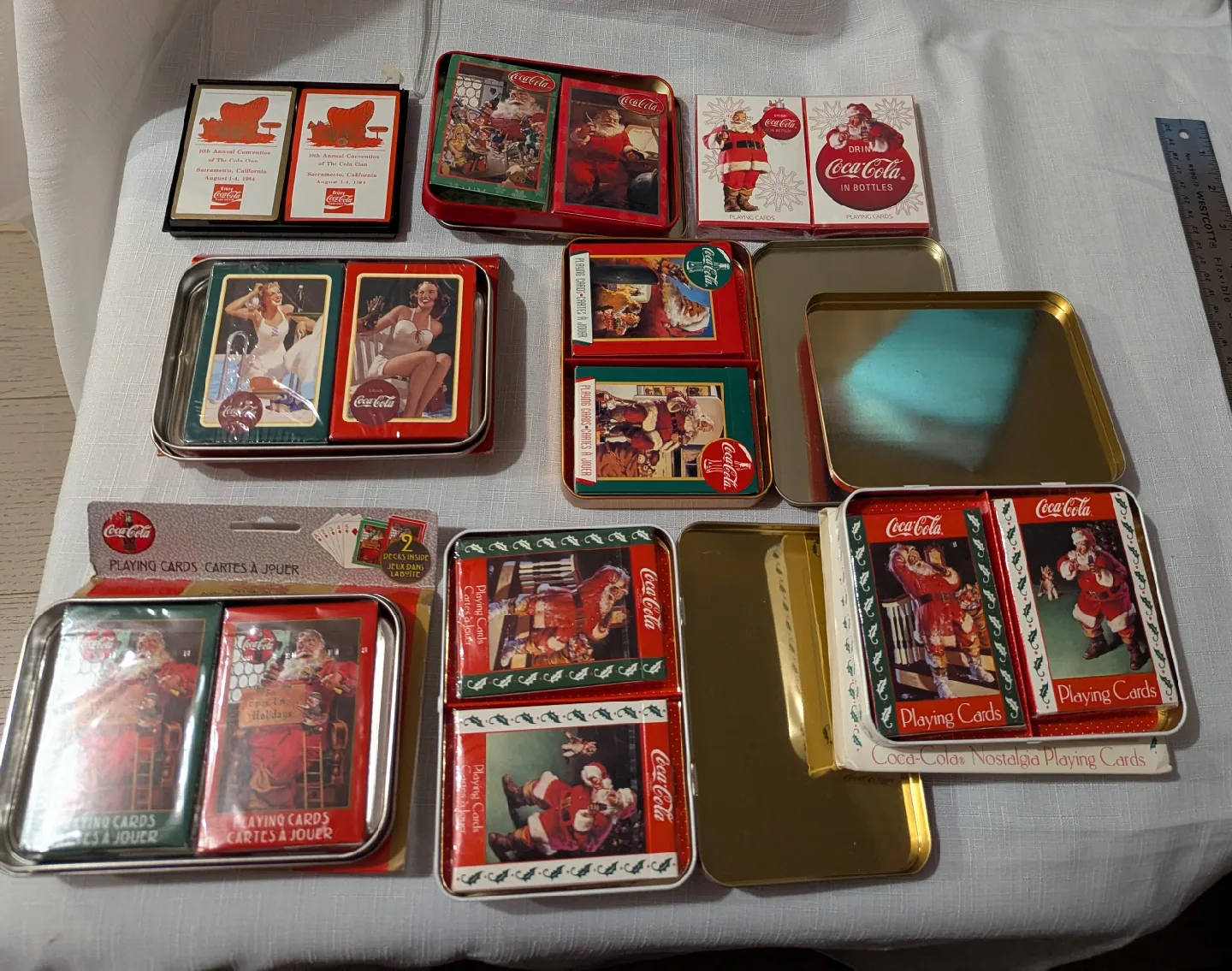 Coca Cola Double Decks of Playing Cards in tins image indicator(3)