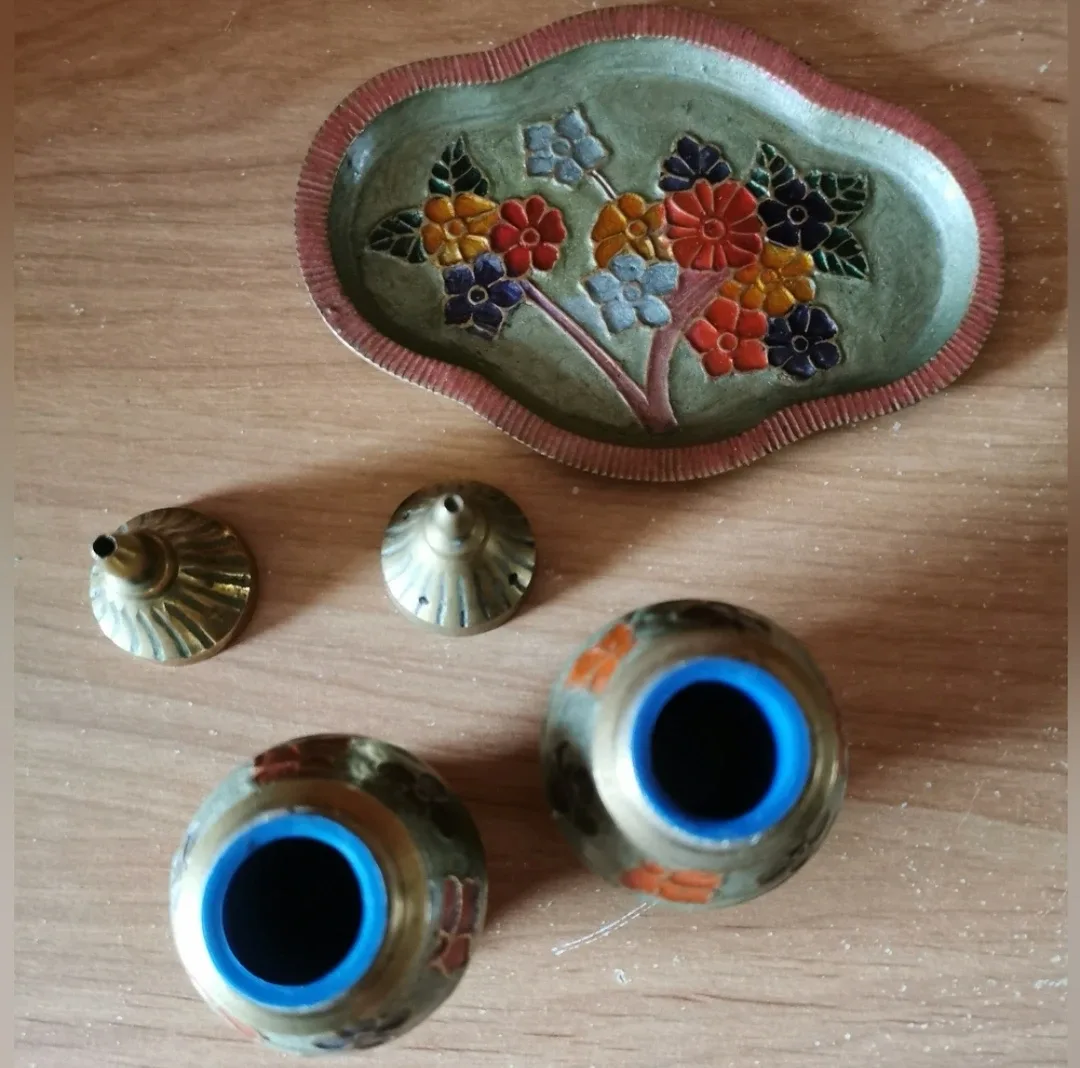 Brass Incense Holder With Tray image indicator(4)