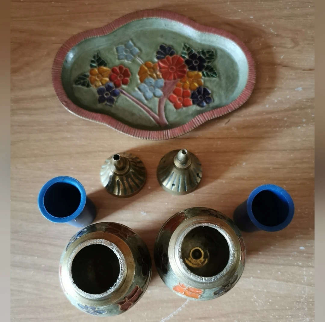 Brass Incense Holder With Tray - photo 5