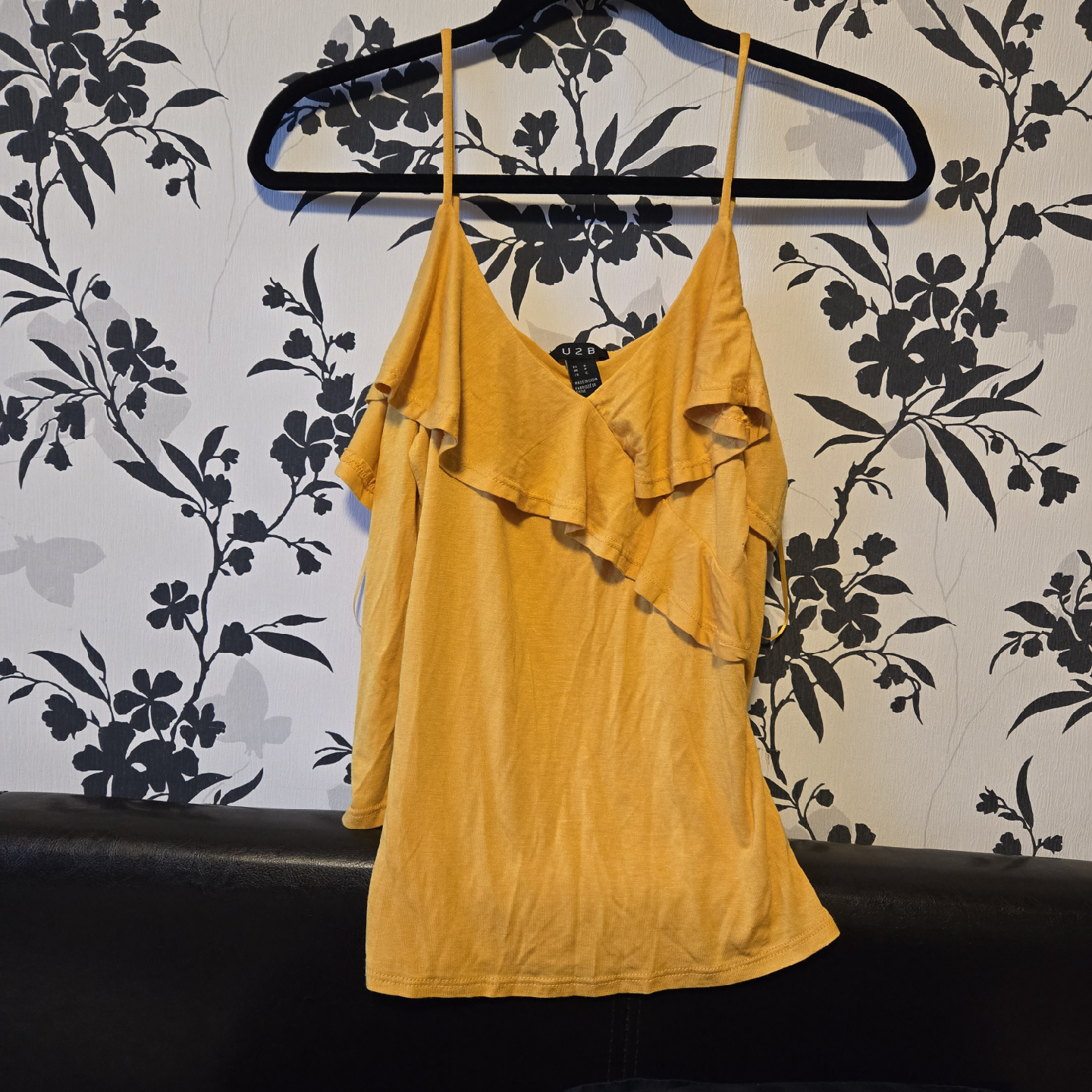 U2B Yellow Ruffle Tank Top - Size Small - photo 3