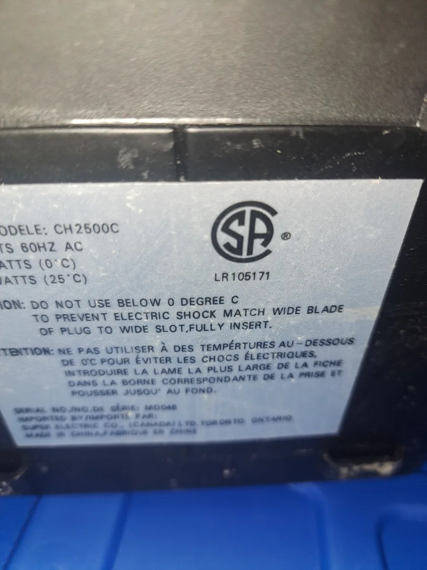 Portable Ceramic Space Heater w/Thermostat image indicator(3)