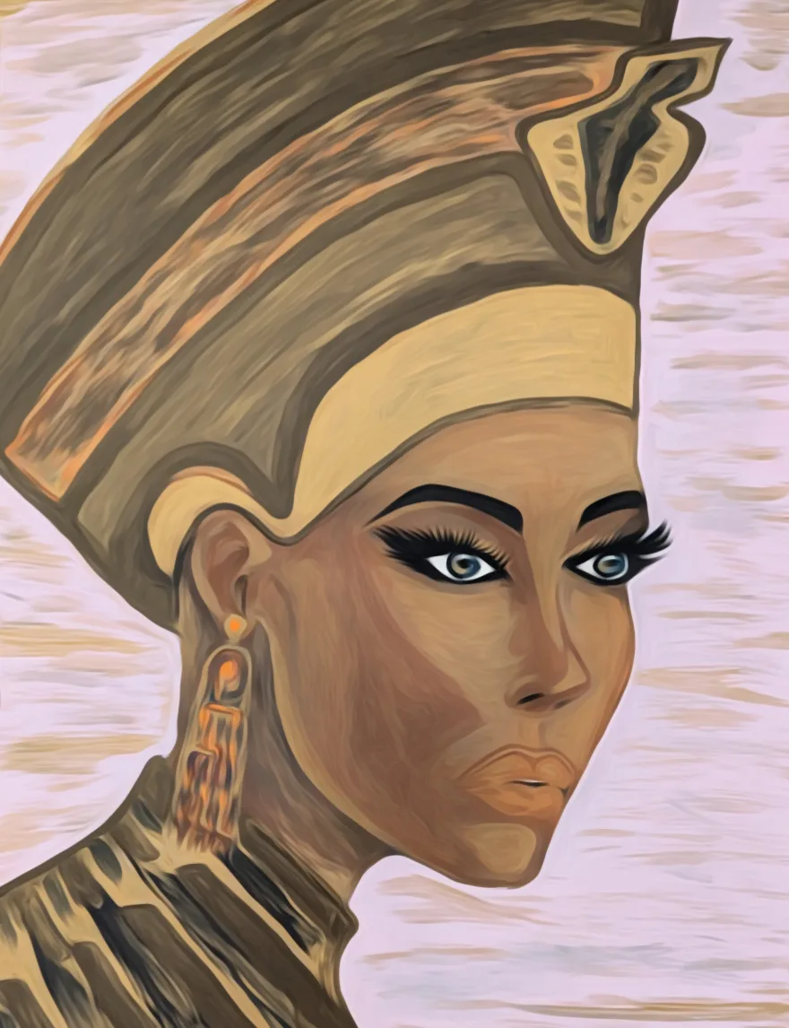 18x24 inch Original Acrylic on Canvas, Egyptian-Inspired Art image indicator(2)