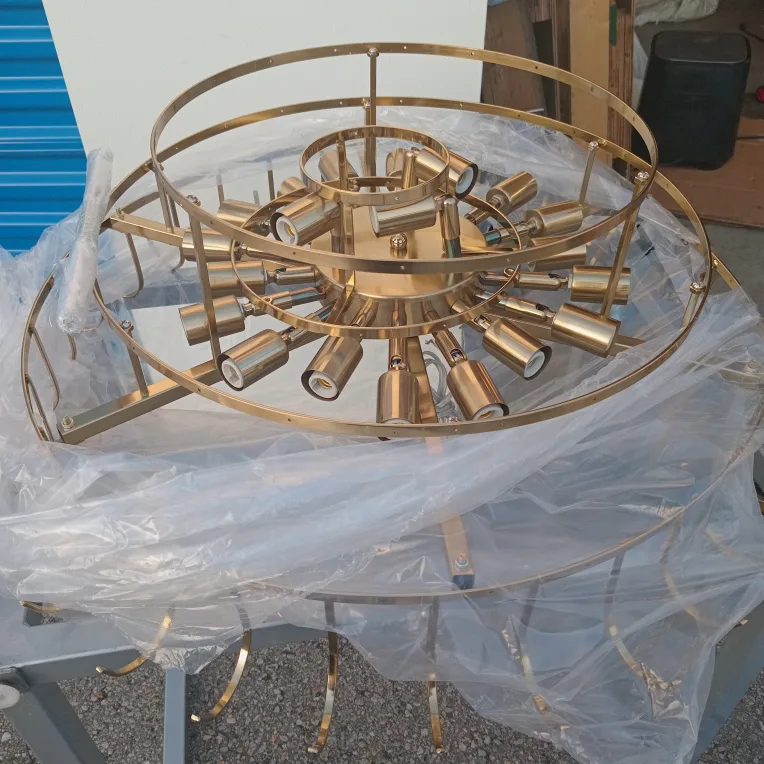 Gold Sputnik Style Chandelier thumbnail